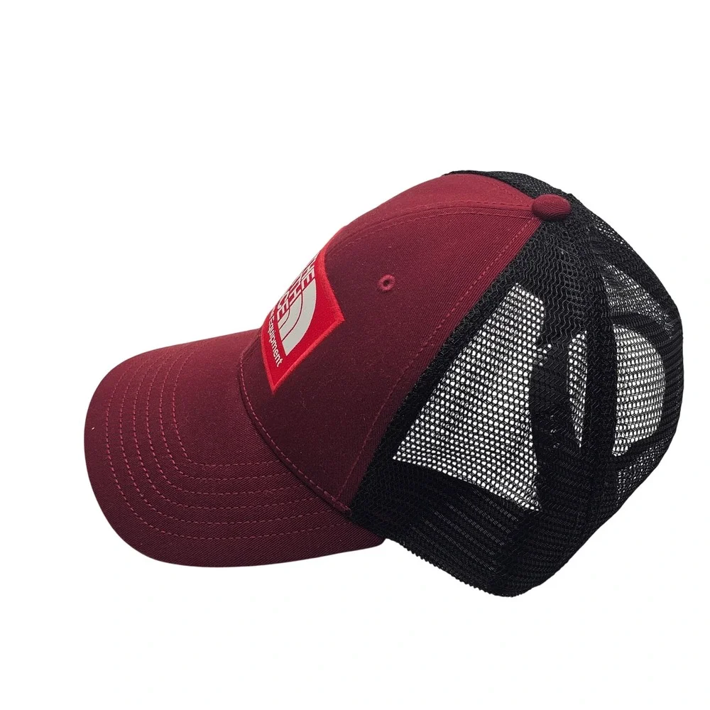 The North Face Trucker Hat OS Burgundy Black Gorpcore Snapback Cap